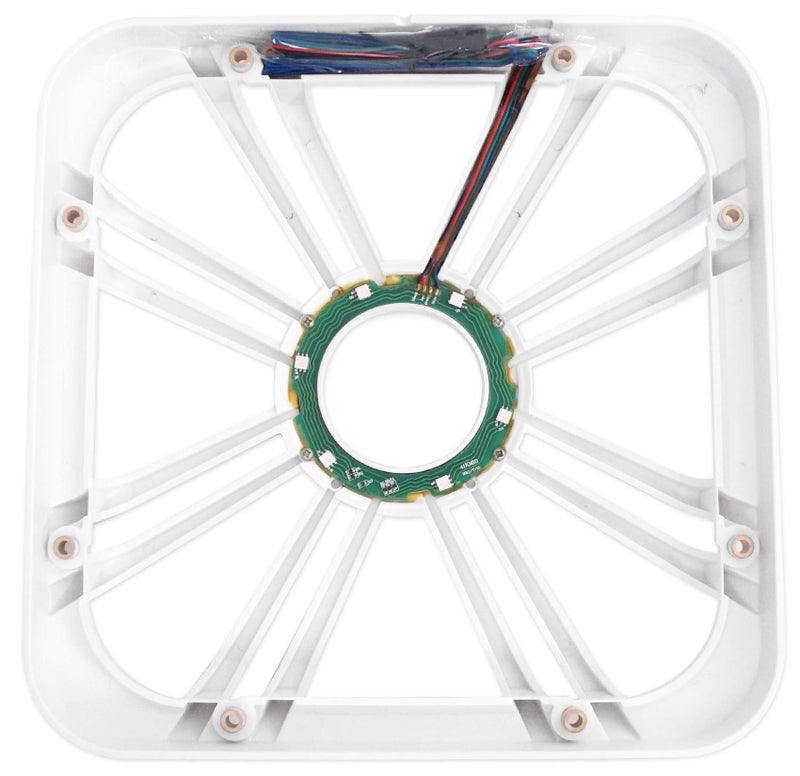 KICKER 10-inch (25cm) Square Subwoofer Grille for 11S10L7,LED, White - Image 2